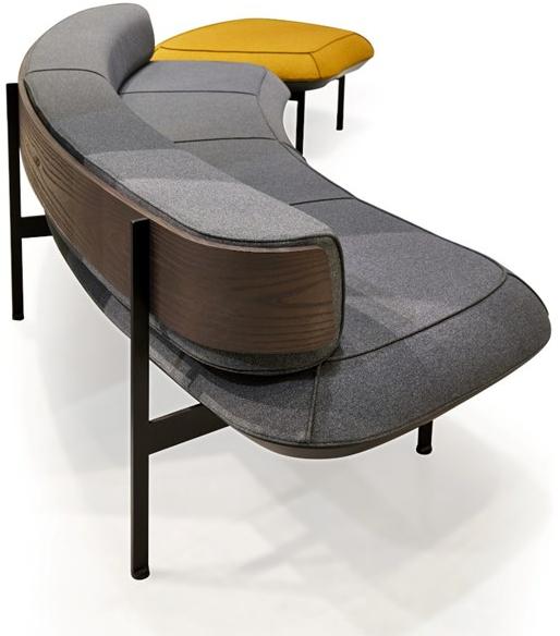 José Martínez Medina Изогнутый диван из ткани Blacktone sun-id-1491955 - Вид №1