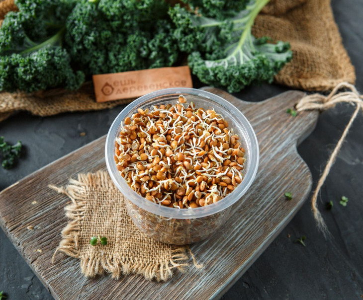 5761 Проростки чечевицы красной Вкусляндия 