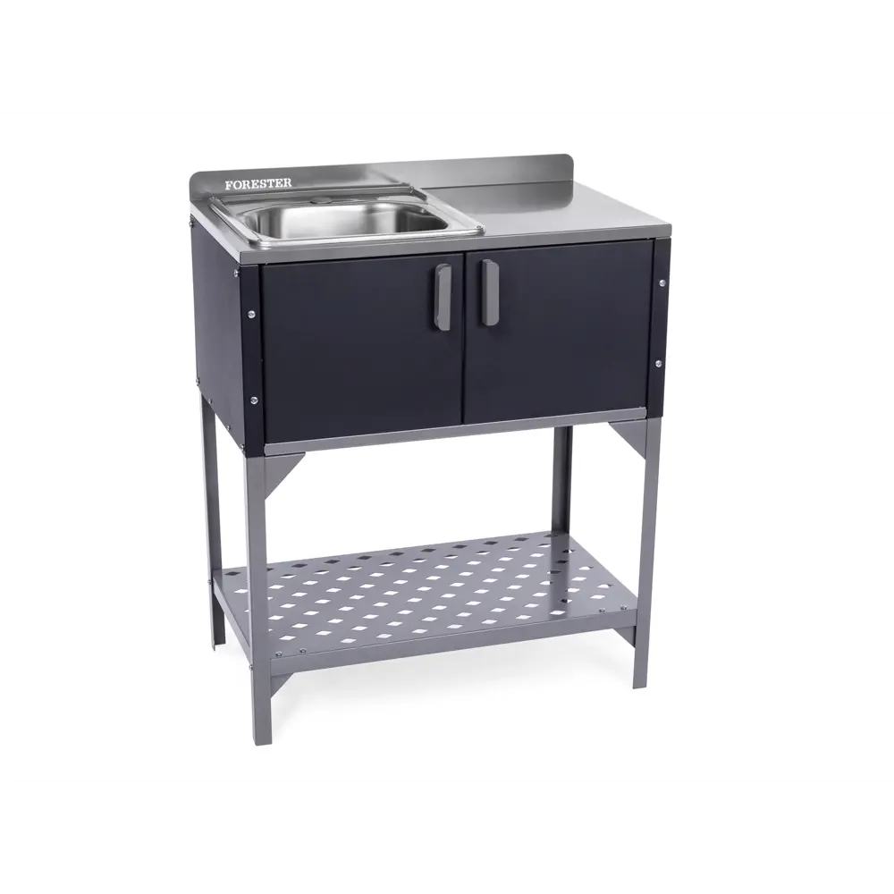 Дополнительный модуль для летней кухни с мойкой и полкой Forester алюминий 71x41x87 см Santreyd STLM-2028152