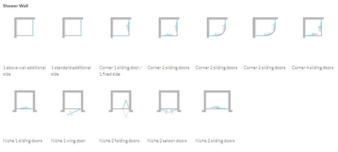 Нишевая душевая кабина с сильфонной дверью ARBLU Меркурий ARCH-00112113 - Вид №4