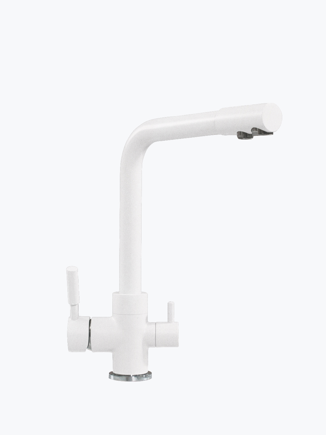 660717 Смеситель кухонный "Высокий Дуо" в тон мойки Polygran  - Вид №7