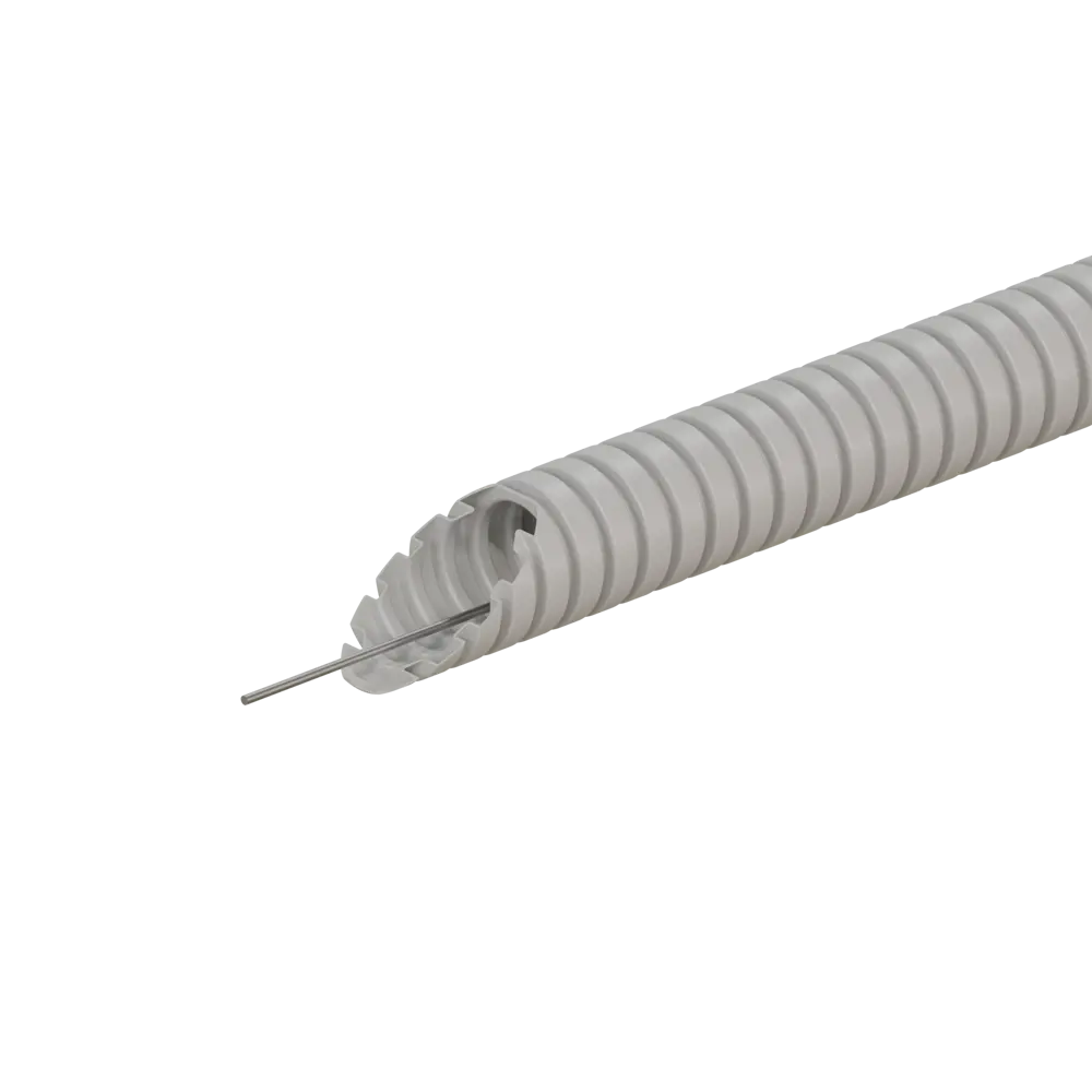 Труба гофрированная Экопласт HFFR D16 мм 100 м легкая с протяжкой цвет серый STLM-2023352