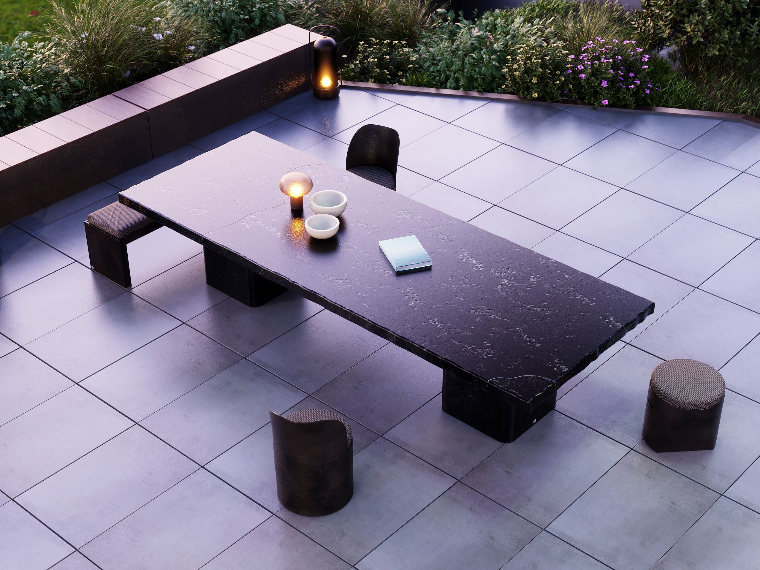 Прямоугольный садовый стол из стекловолокна GANSK LAPIDUS ARCH-00087621 - Вид №3