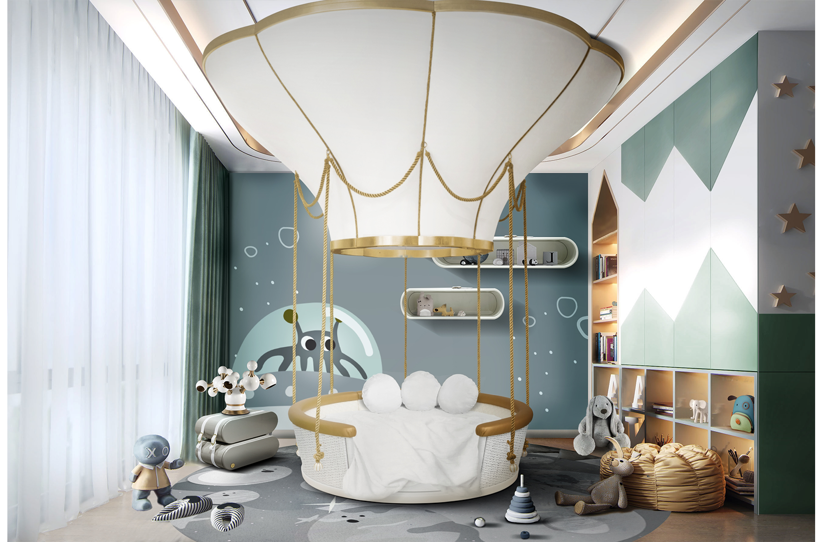 CIST635 Полки в детскую Облако Маленькое Circu  - Вид №7