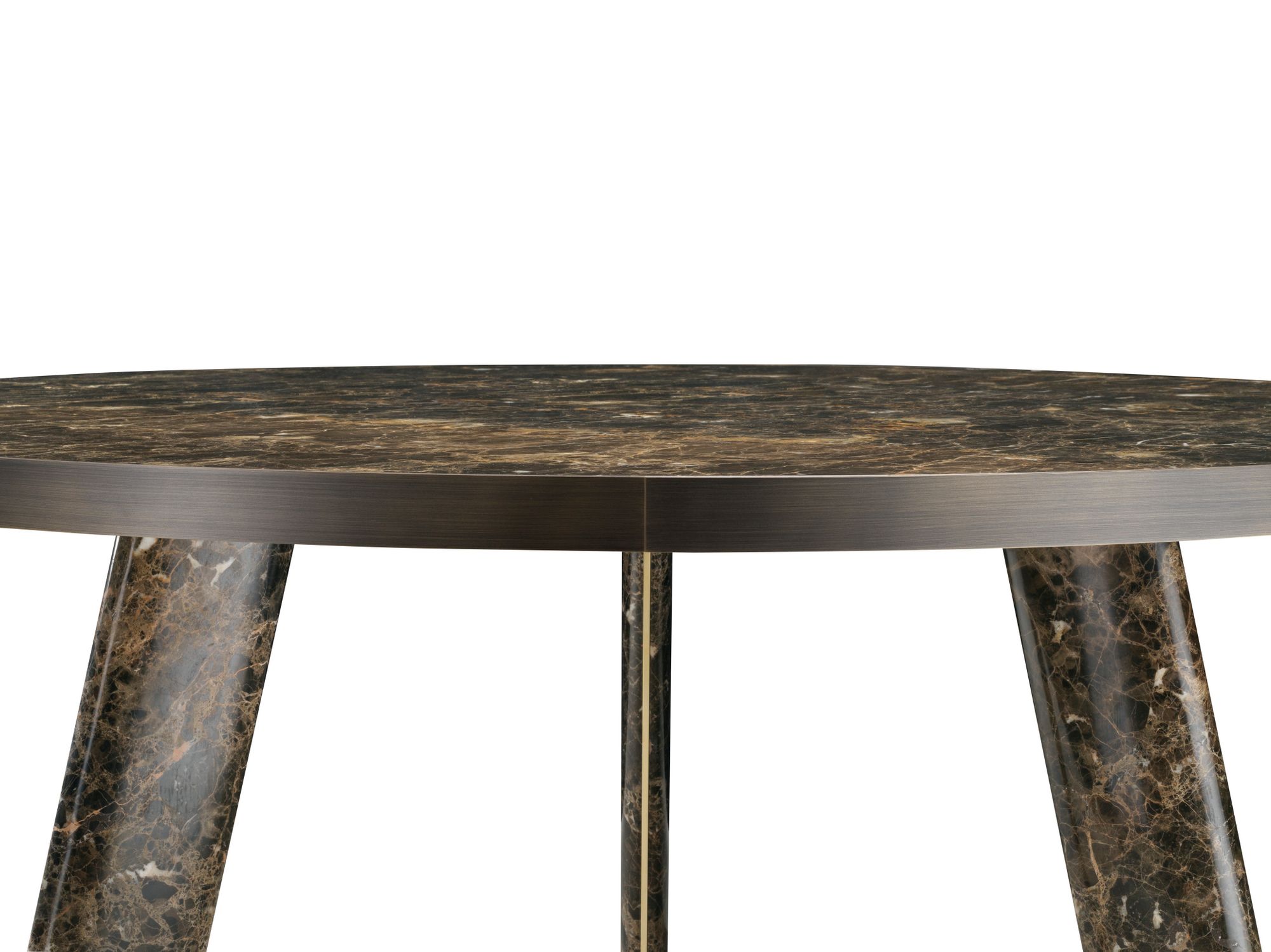 Круглый мраморный стол Dark Emperador с Lazy Susan GHIDINI1961 Native ARCH-00073380 - Вид №2