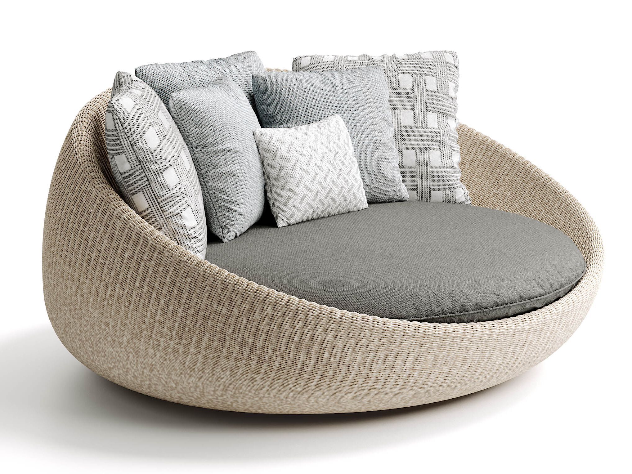 2-местный изогнутый полиэтиленовый садовый диван Atmosphera Twiga ARCH-00084900 - Вид №6