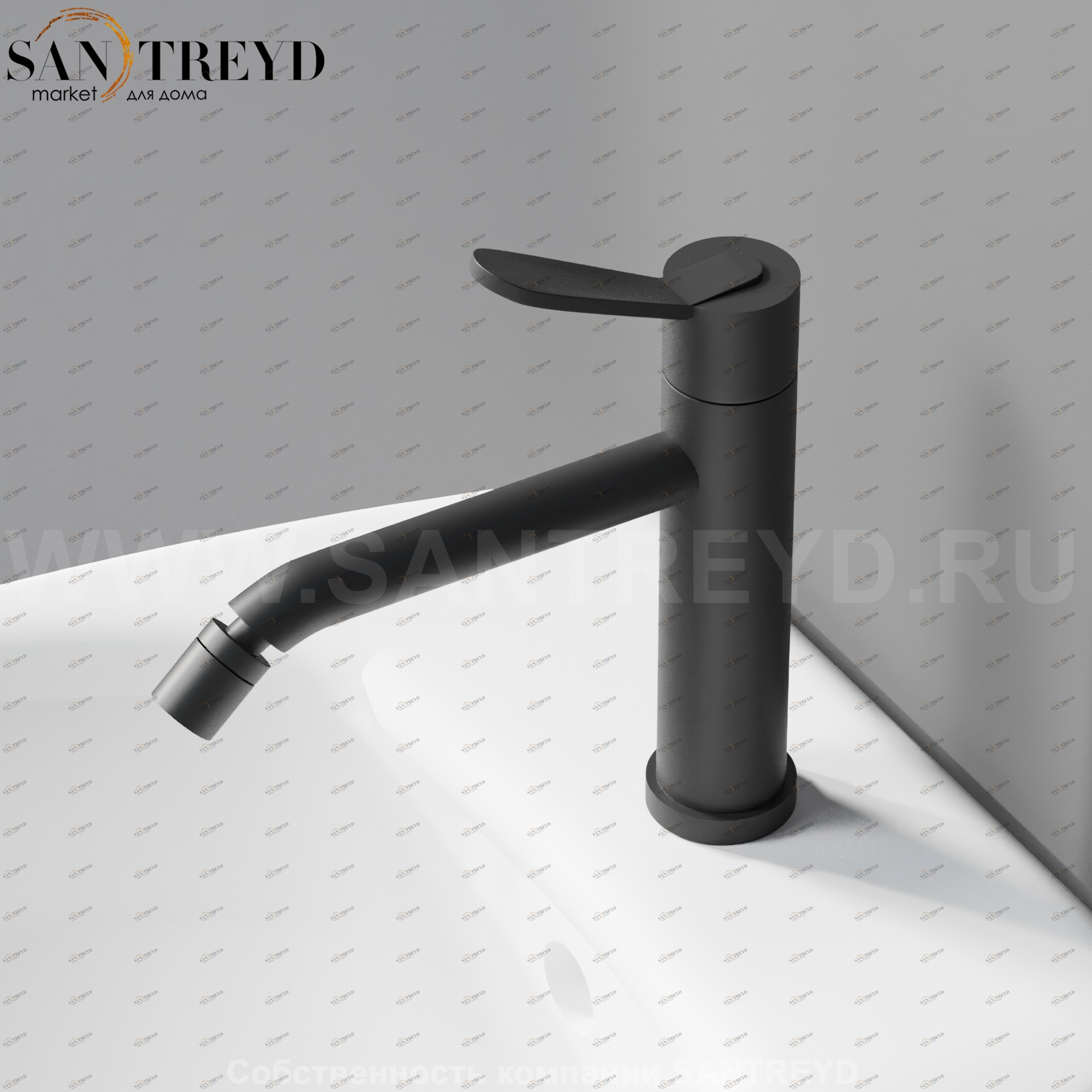 Смеситель AFEZ008E FEZ 2 для биде черный матовый Agape