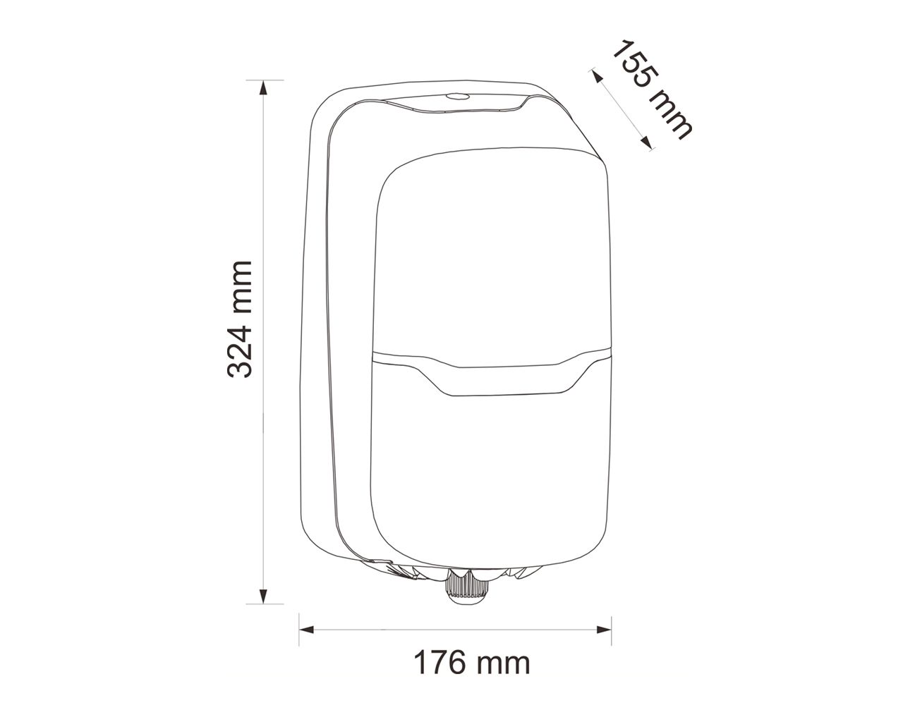 BHB701 Контейнер для туалетной бумаги или бумажных полотенец в рулонах HARMONY CENTER PULL, пластик, прозрачный белый Merida  - Вид №1
