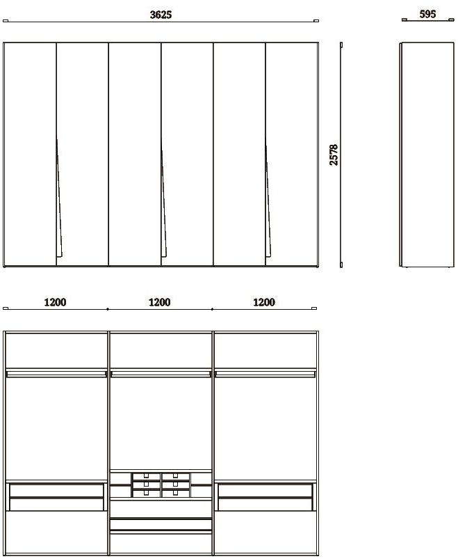 Febal Casa Встроенный шкаф из меламина Elite sun-id-1405897 - Вид №4