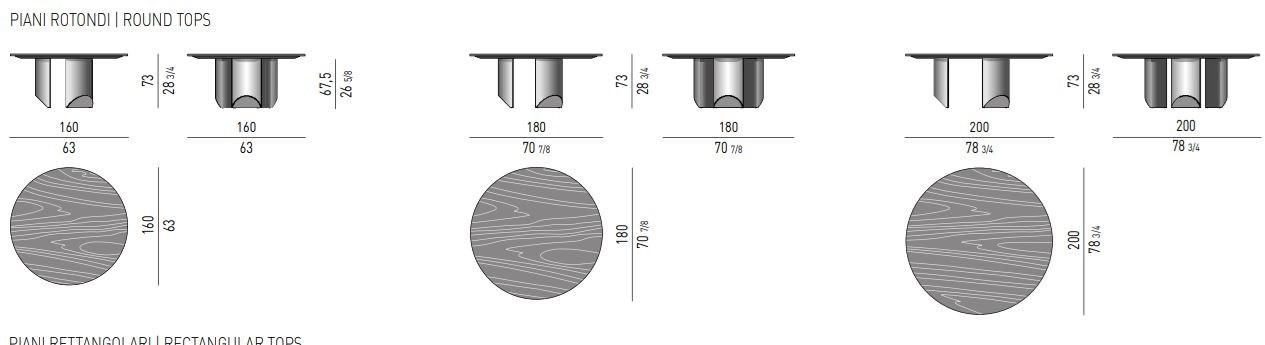 Minotti Круглый деревянный стол для гостиной Wedge sun-id-1421413 - Вид №3