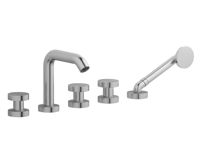 Смеситель для ванны с 5 отверстиями из нержавеющей стали с переключателем и ручным душем IB ARCH-00102144