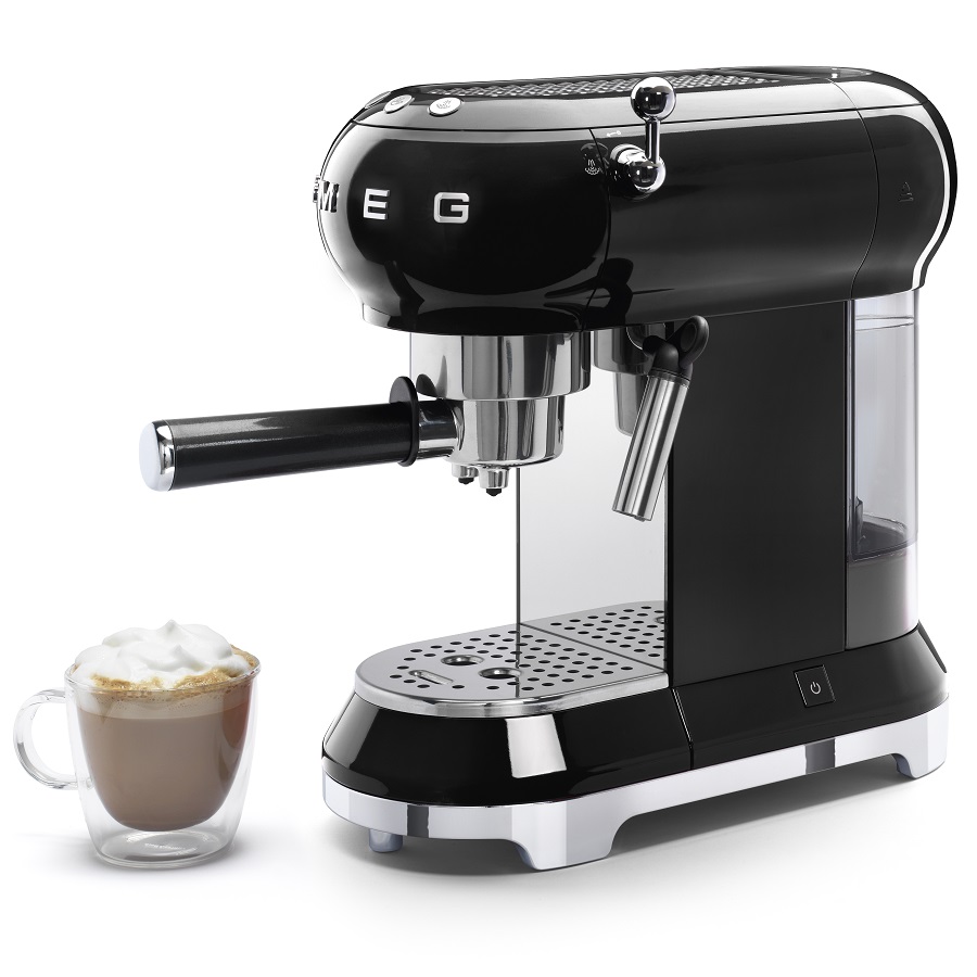 Кофемашина-эспрессо Smeg, черная ECF01BLEU - Вид №2