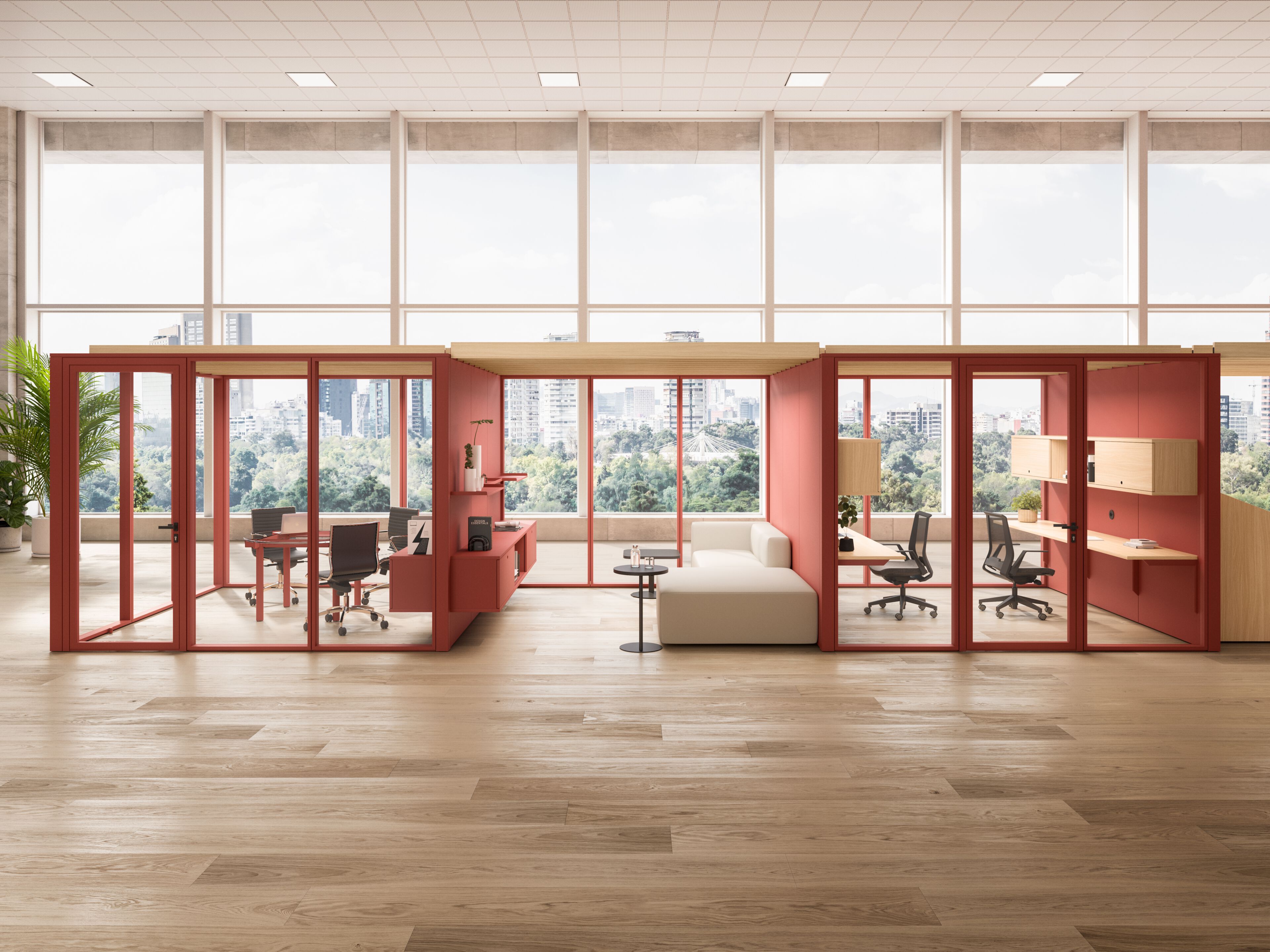 Офисная стеклянная подвижная стена FANTONI TM ARCH-00023654 - Вид №1