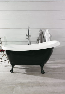 193 Ванна Старая Англия 156 Черный / Белый, Античный Черный  Noro  Черный