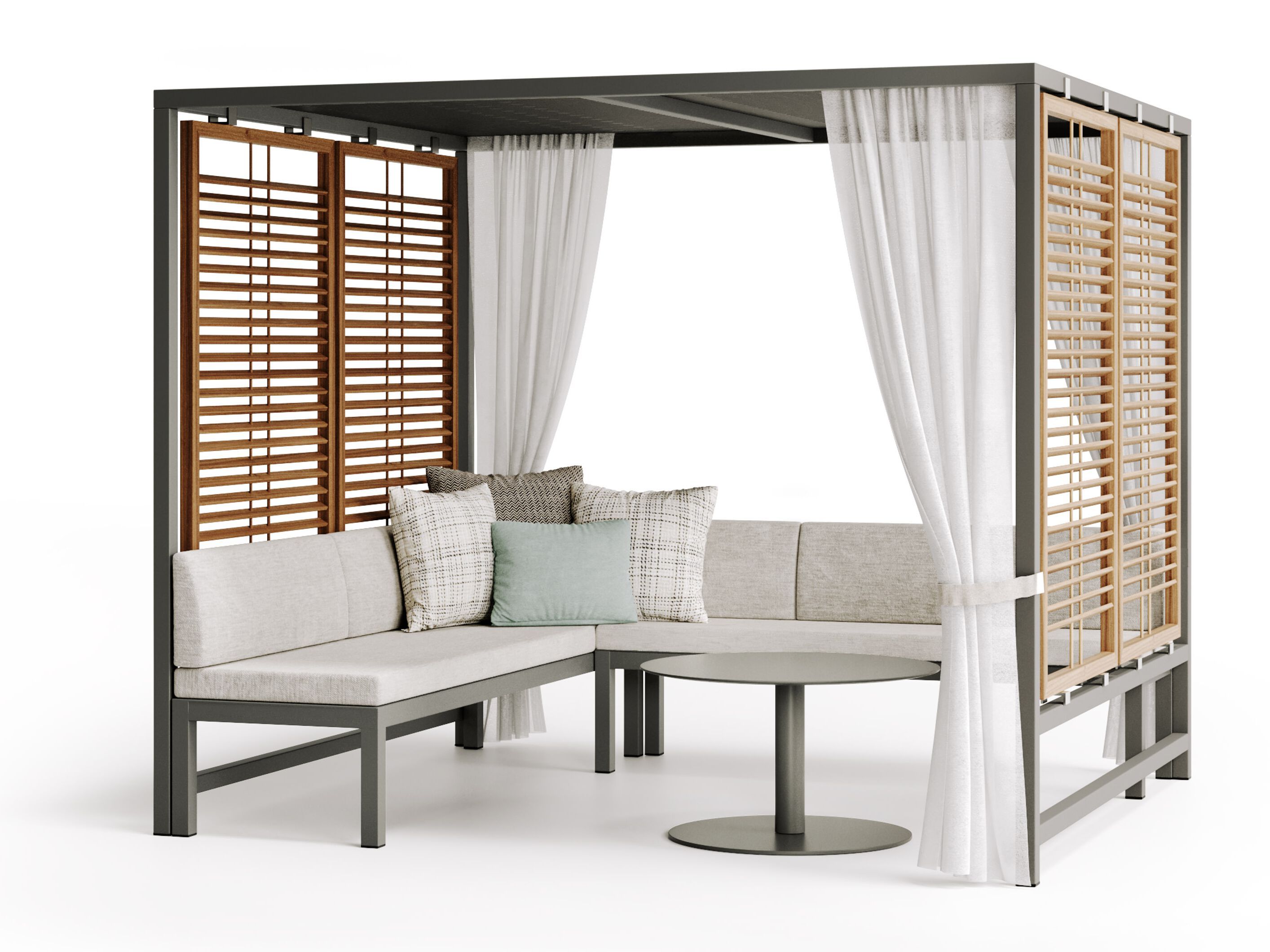 Алюминиевая беседка со скамейкой Atmosphera альков ARCH-00058328 - Вид №13