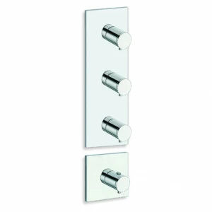 CRIXT783 Внешние части термостатического смесителя для CRICS703 с металлической пластиной Cristina Rubinetterie