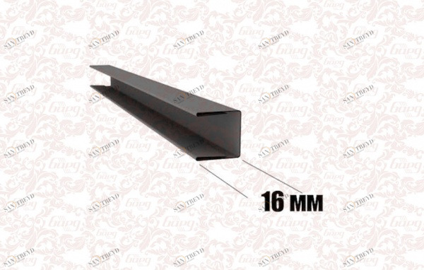 Торцевой П-образ.профиль, красное дерево 0604 4 м БАРД 2511168