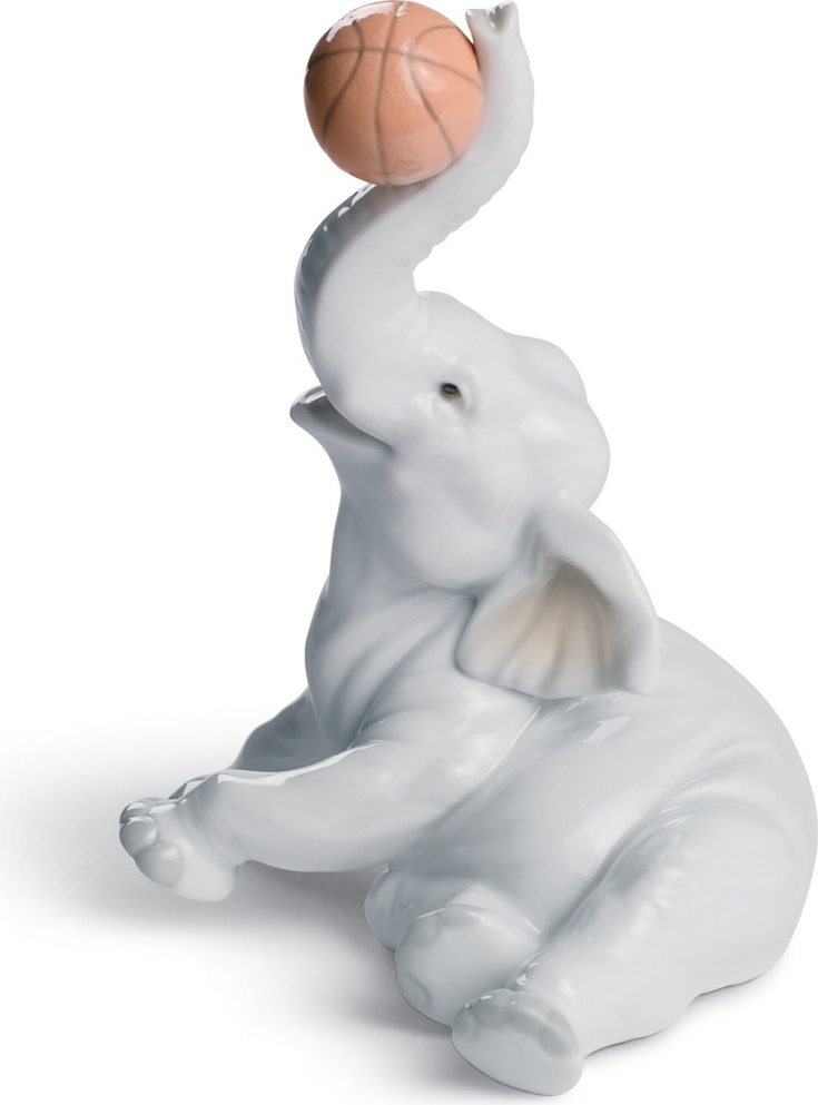 10669042 LLADRO Фигурка Lladro "Слоник-баскетболист" 14x12см Фарфор Lladró 