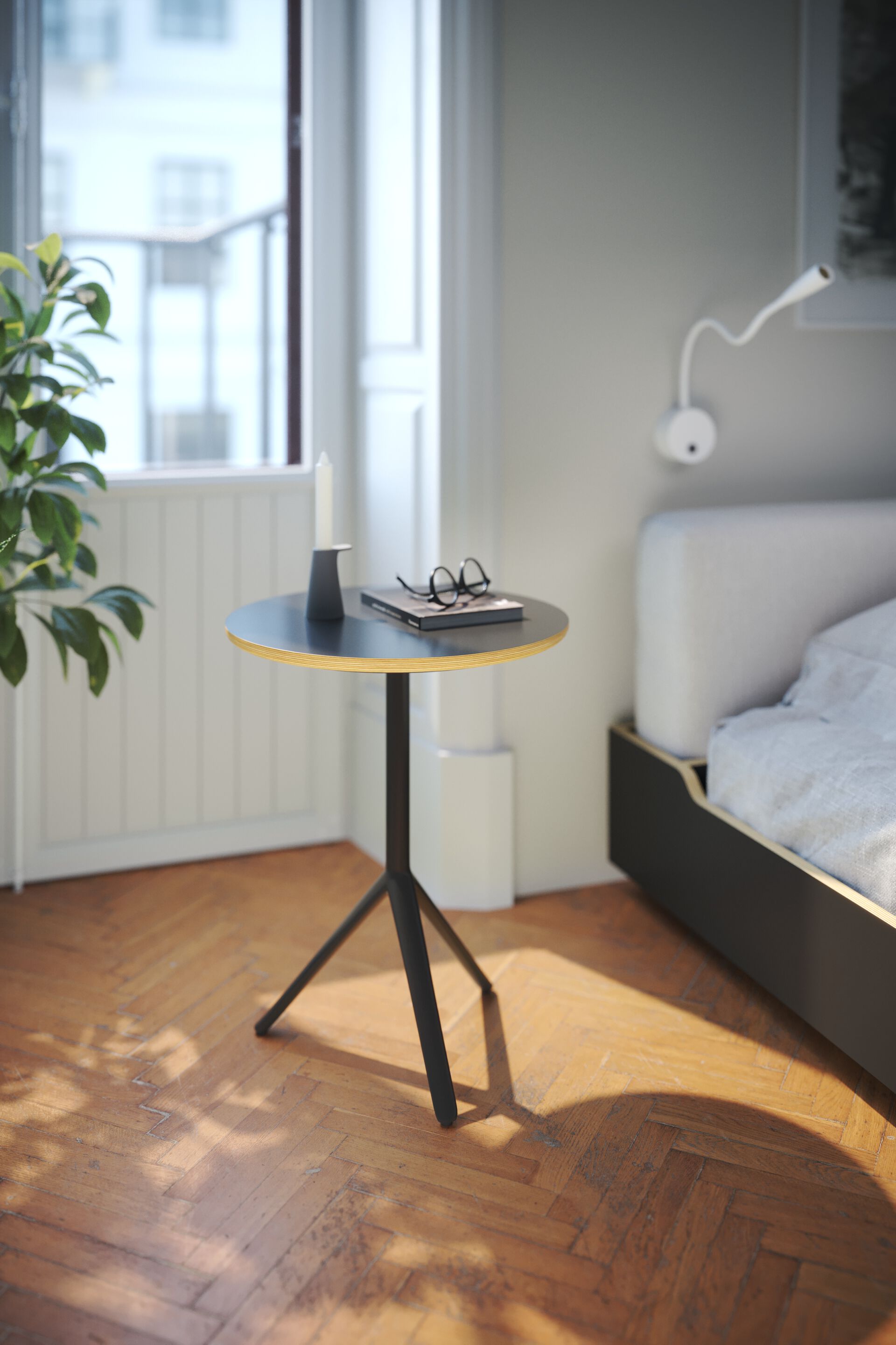 Круглый березовый журнальный столик Müller Small Living COCO ARCH-00112165 - Вид №8