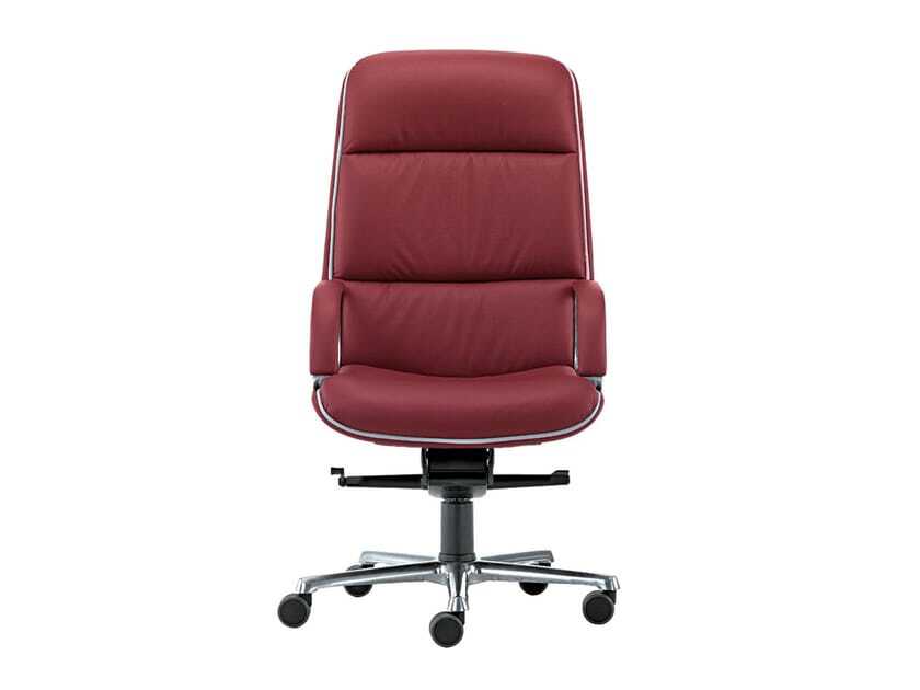 Кожаное кресло с откидывающейся спинкой и подлокотниками In Stock Vaghi ARCH-00137535