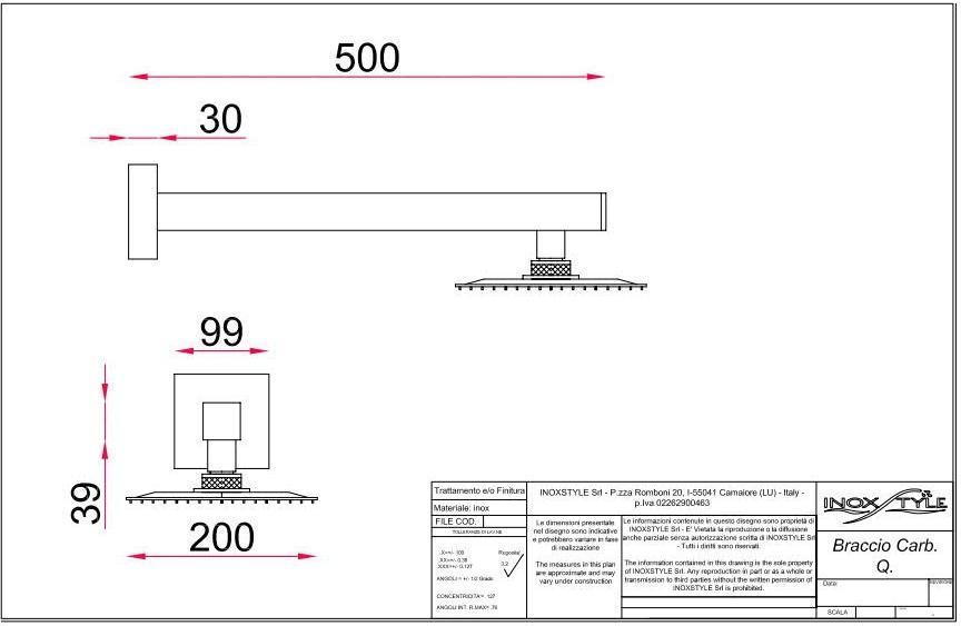 Inoxstyle Внешний душ из нержавеющей стали Sanremo 09008 r - Вид №1