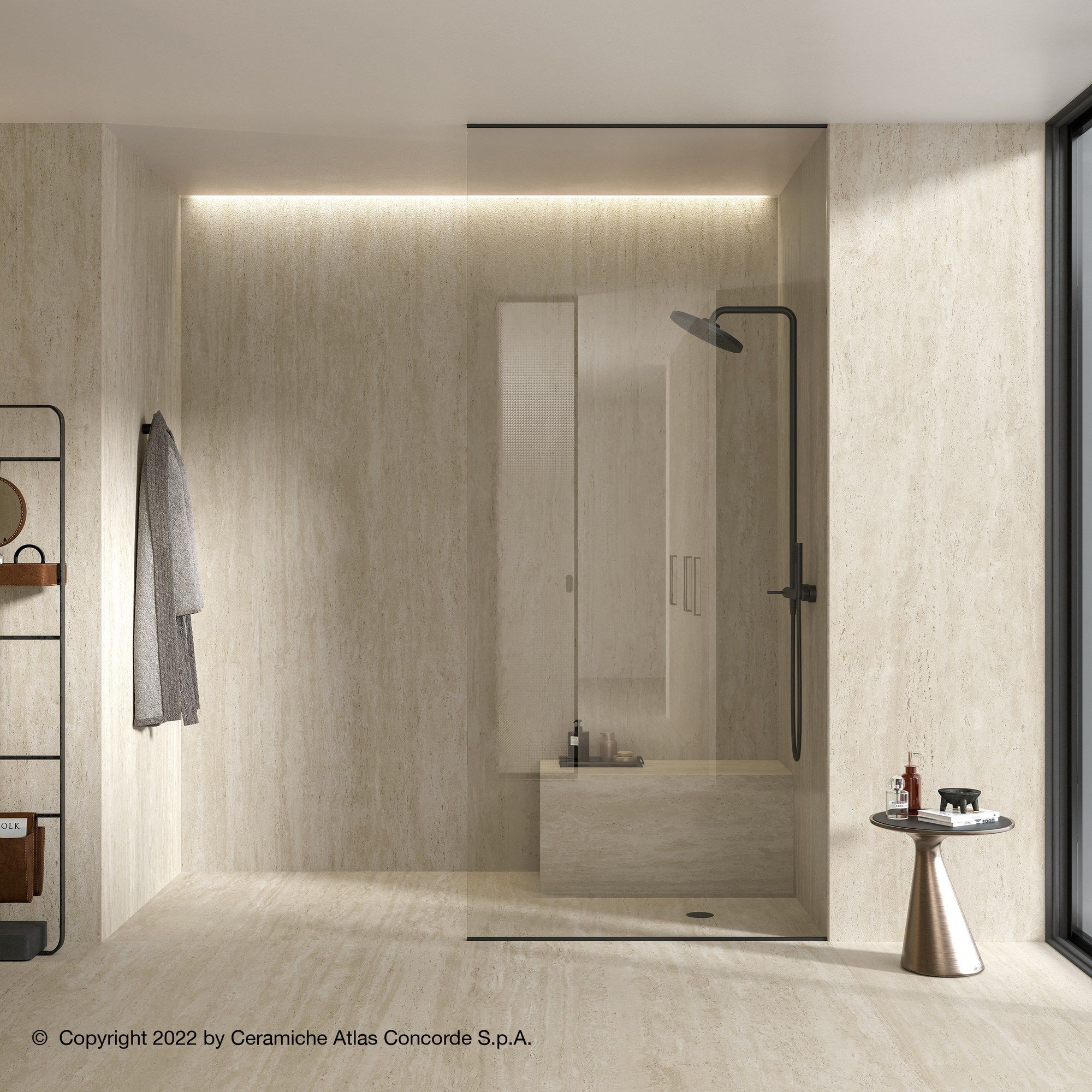 Пол / керамогранит с мраморным эффектом Atlas Concorde Marvel Travertine ARCH-00039068 - Вид №24