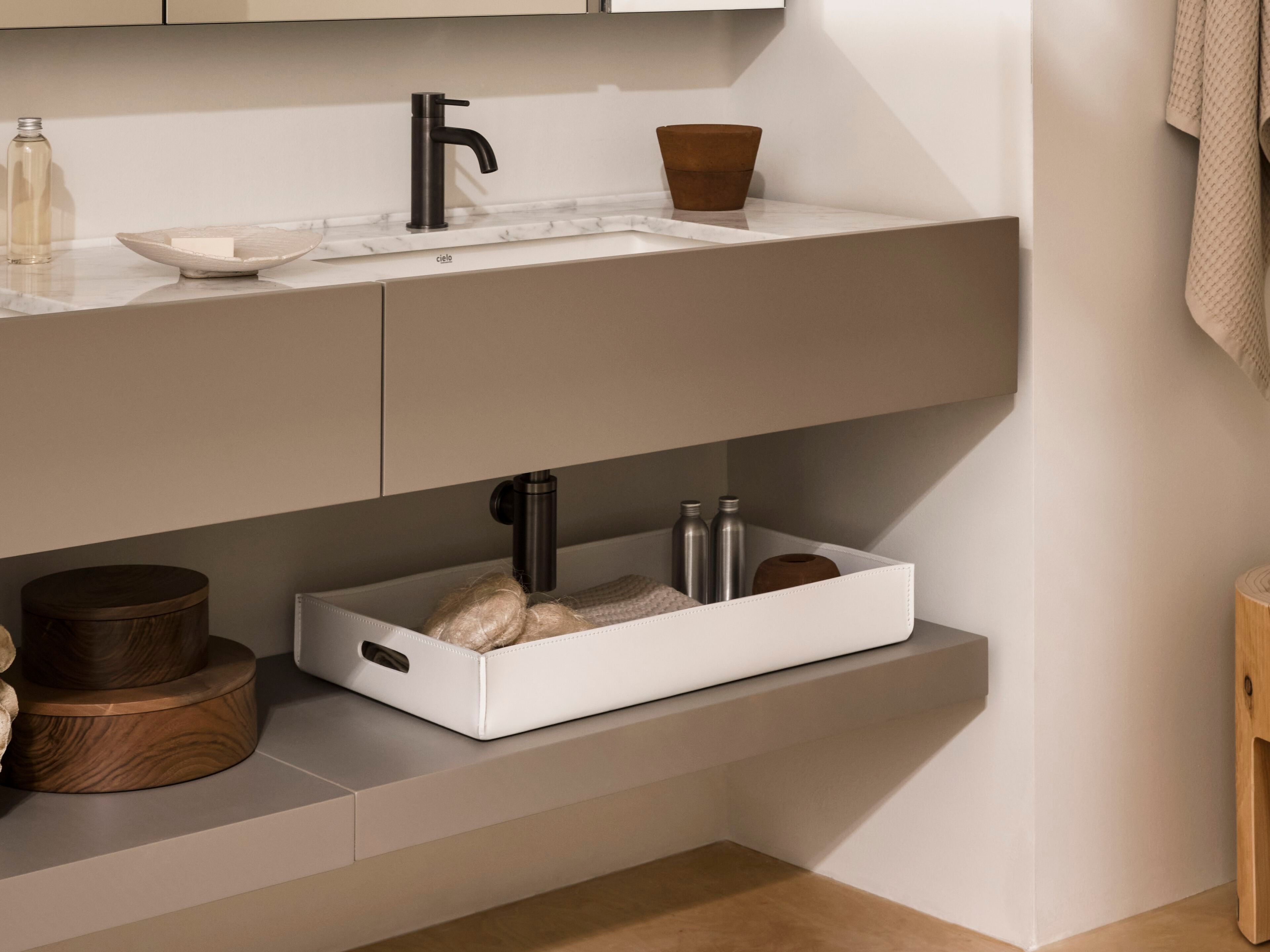 Деревянный подвесной умывальник со встроенным умывальником Ceramica Cielo Filo ARCH-00081085