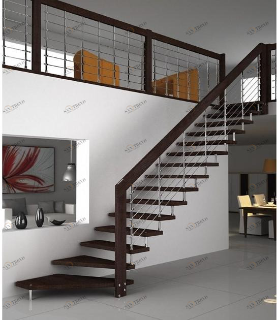 MOBIROLO Прямая консольная лестница из дерева sun-id-1494954