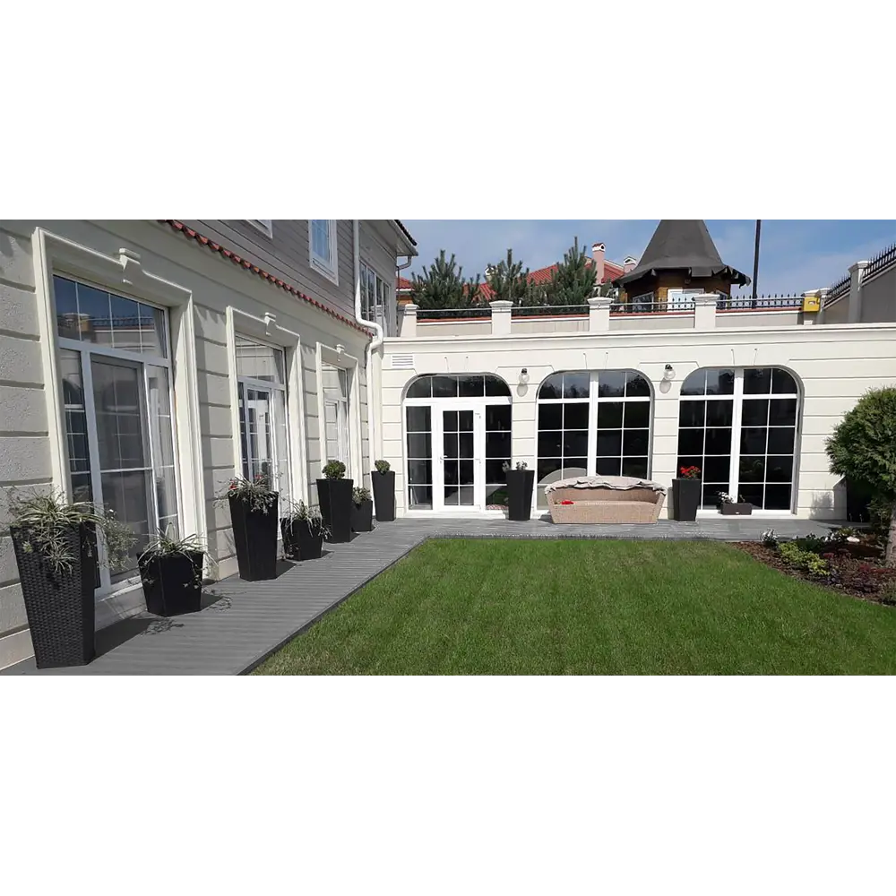 Террасная доска ДПК T-Decks цвет Серый 3000x150x25 мм двусторонний вельвет 0.6 м² STLM-2140529 - Вид №13