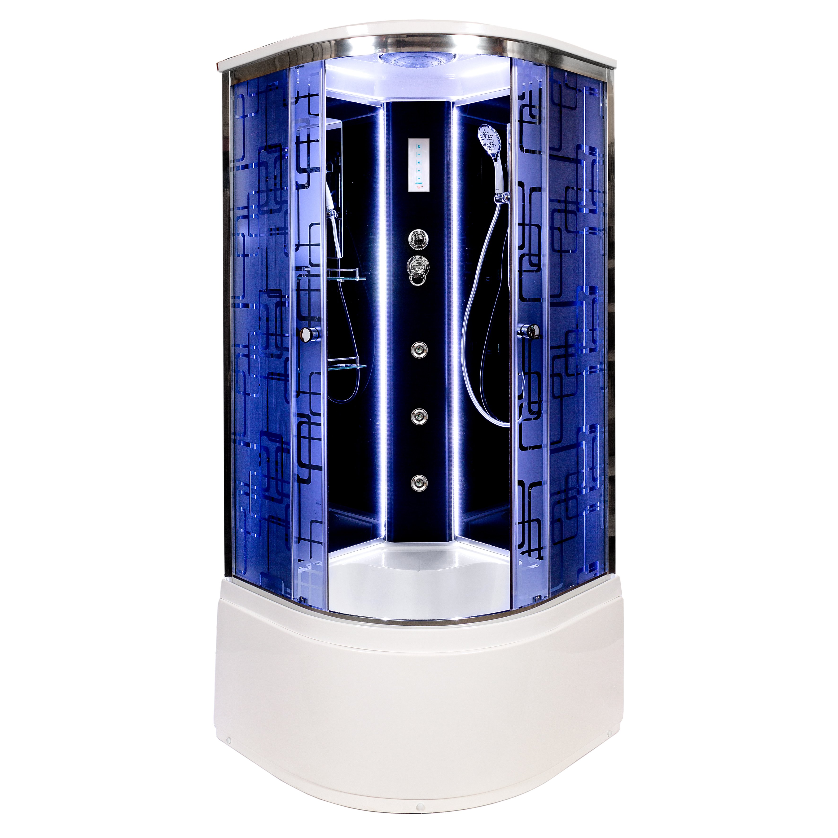 ЕМ1511 R N LED Душевая кабина DETO Серия EM BМ4590 LED с гм. BLACK - Вид №16