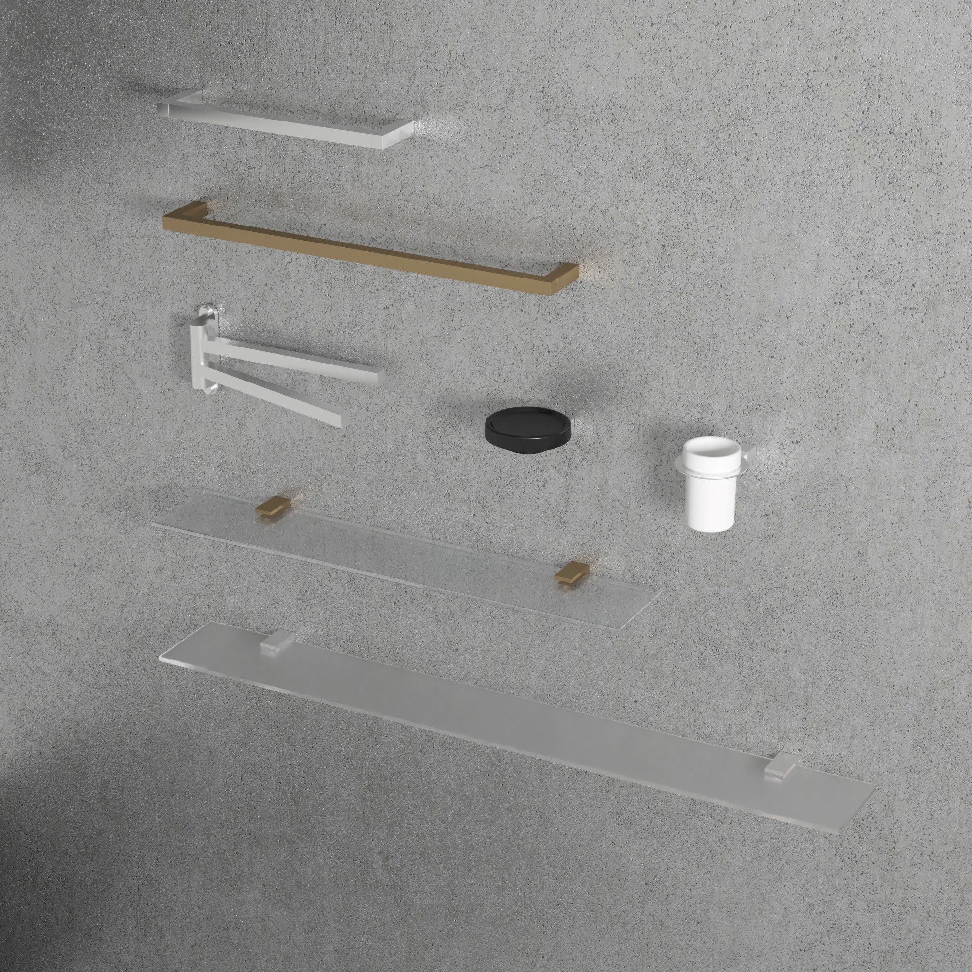 Держатель для полотенец из хромированной латуни De Rosso Datura ARCH-00063055 - Вид №1