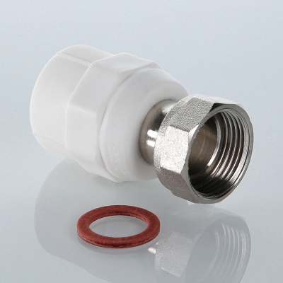 VTp.708.0.03206 Фитинг полипропиленовый с накидной гайкой Valtec 32 мм x 1"  - Вид №1