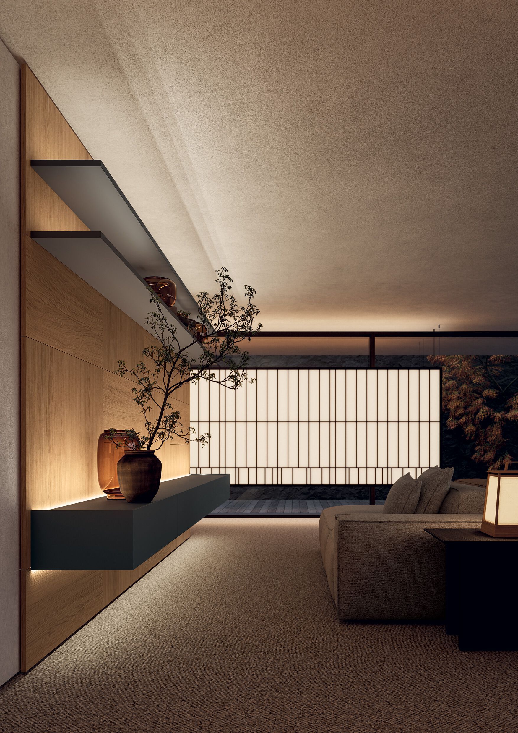 Деревянная оборудованная стена со встроенным освещением Kico Living Systems ARCH-00032283 - Вид №7