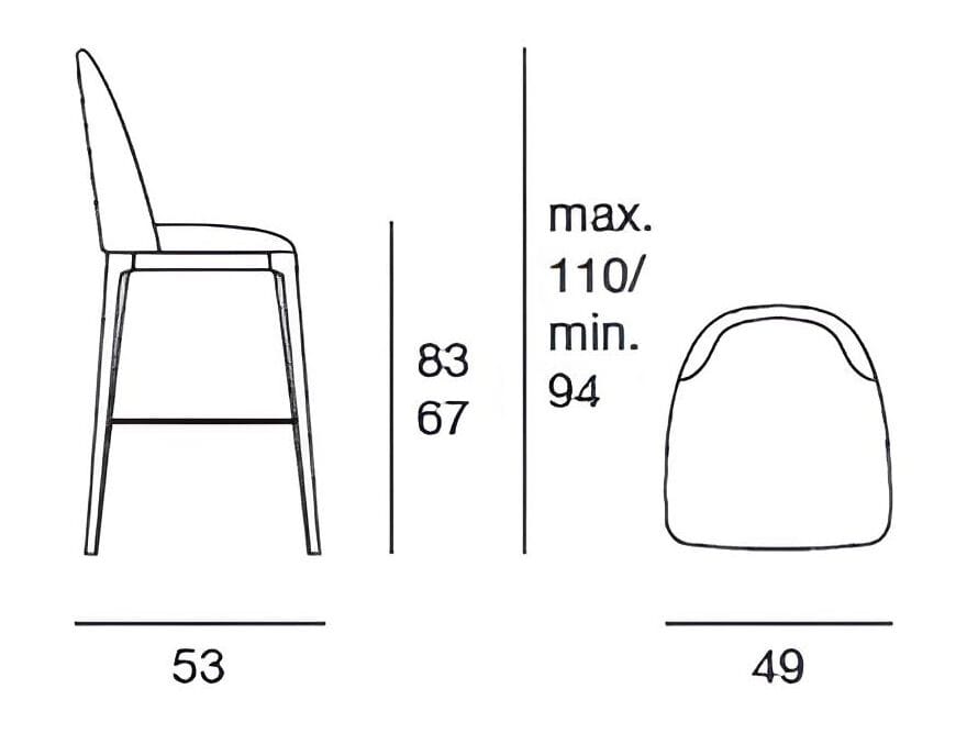 Высокий мягкий стул с подставкой для ног Pacini & Cappellini Grace ARCH-00006195 - Вид №2
