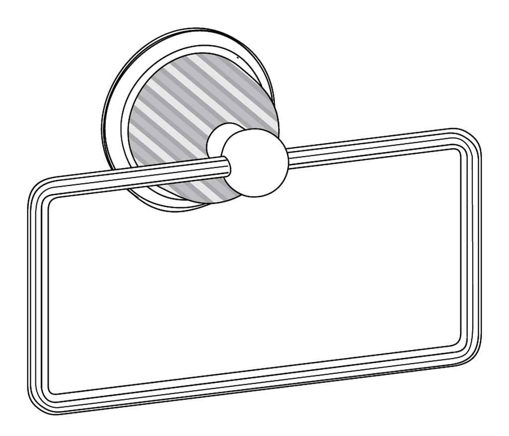 C68-511 C68-511 Держатель для полотенец настенный ХРУСТАЛЬНЫЙ КУПОЛ Cristal & Bronze COUPOLE CRISTAL  - Вид №1