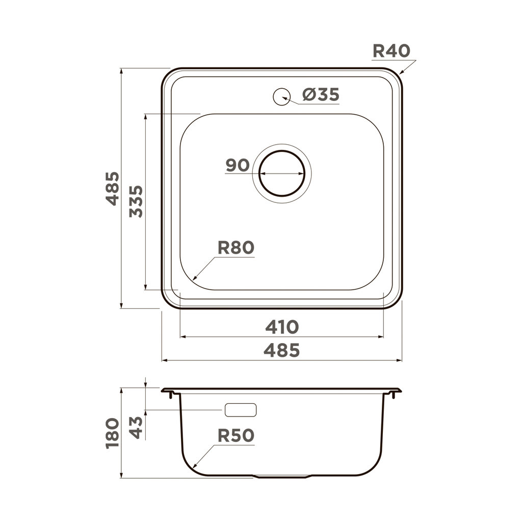 Кухонная мойка Notoro 48 IN OMOIKIRI 4997436 - Вид №4