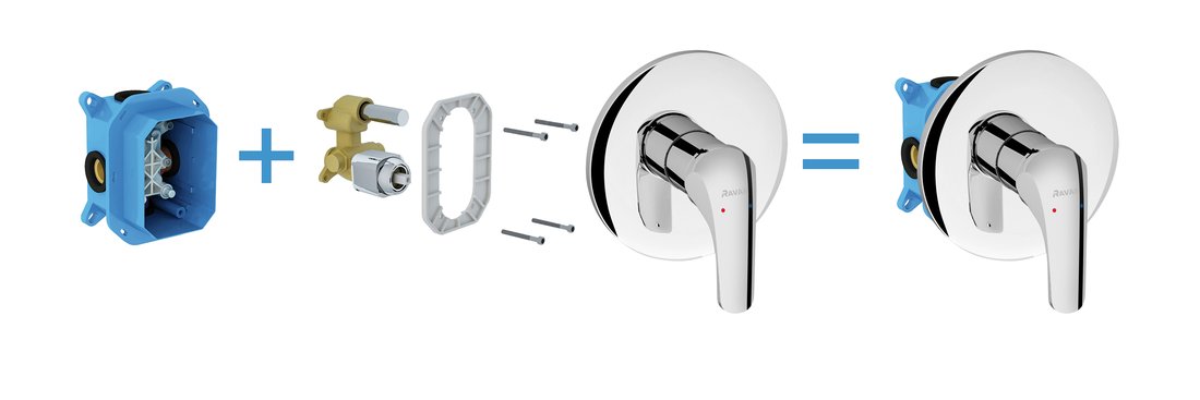 Смеситель скрытого монтажа без переключателя RS 066.00 Ravak X070049 - Вид №1