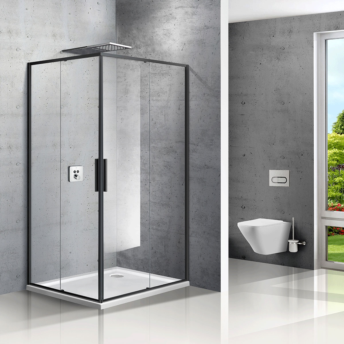 VSS-2SL8010CLB-R Душевой уголок Vincea Slim Santreyd