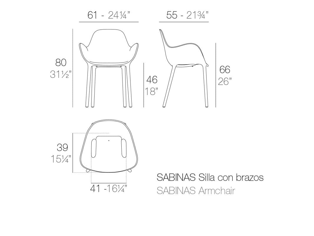 Штабелируемый стул из полипропилена с подлокотниками Vondom Sabinas ARCH-00099835 - Вид №8