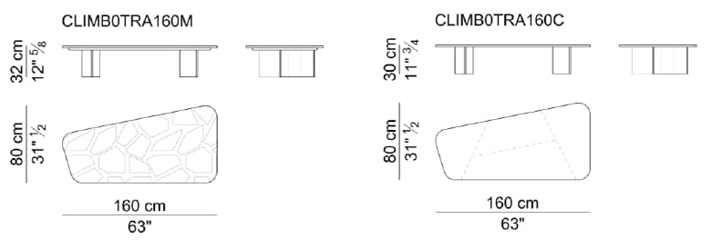 Низкий мраморный журнальный столик i 4 Mariani CLIMB ARCH-00102206 - Вид №2