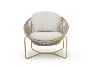 Веревочное и алюминиевое садовое кресло