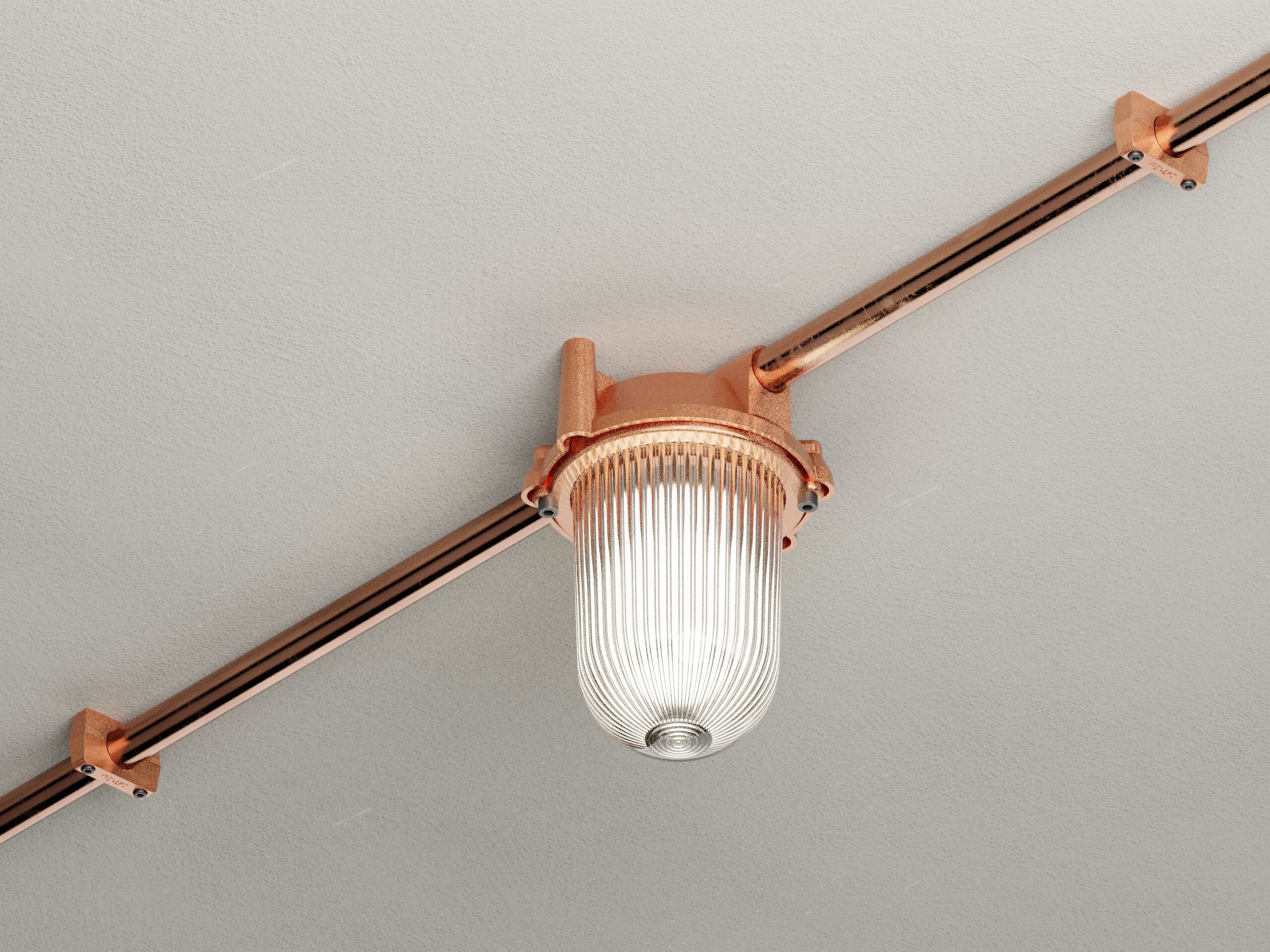 Медный алюминиевый потолочный светильник Genuit медь ARCH-00079959