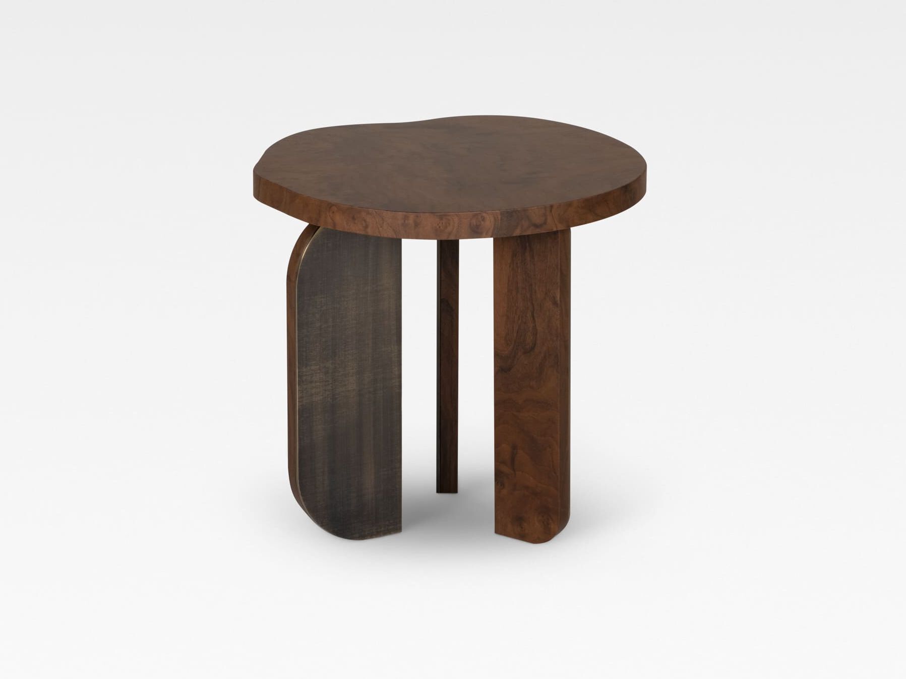 Круглый журнальный столик из грецкого ореха Greenapple DORNES ARCH-00069958