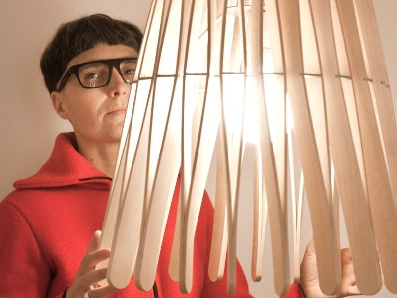 Fabbian Подвесной светильник из дерева Stick F23 a03 69 - Вид №3