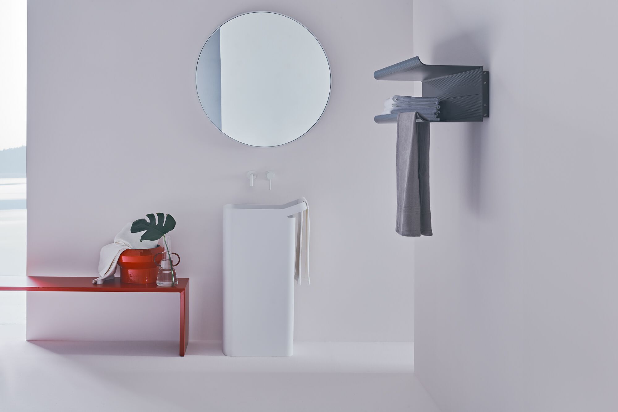 Рециркулированный алюминиевый горизонтальный полотенцесушитель Tubes Elements ARCH-00058481 - Вид №3