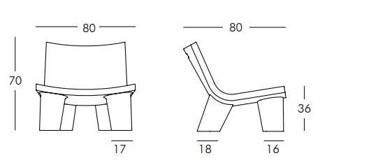 Кресло из полиэтилена SLIDE Low Lita ARCH-00090399 - Вид №16
