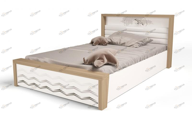 Кровать ABC-KING 190х120 №5MIX OCEAN №5 с под.мех (cream) 4631148107854