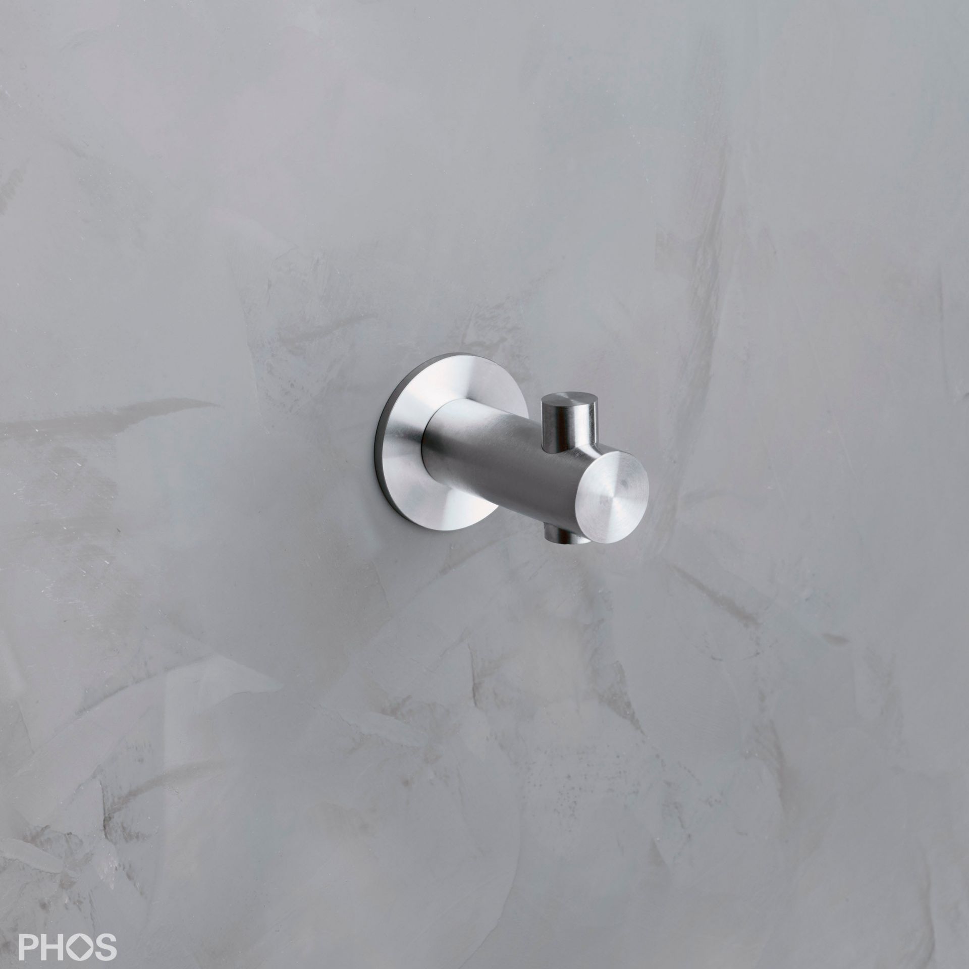 H18-50R40 Крючок настенный, ø18 мм, длина 5 см, с розеткой PHOS  - Вид №1