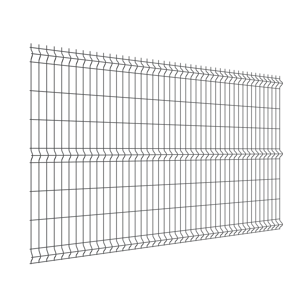 3D панель для забора Fine 2.5x1.53 м RAL 7024 серый 3 ребра Santreyd STLM-2065351