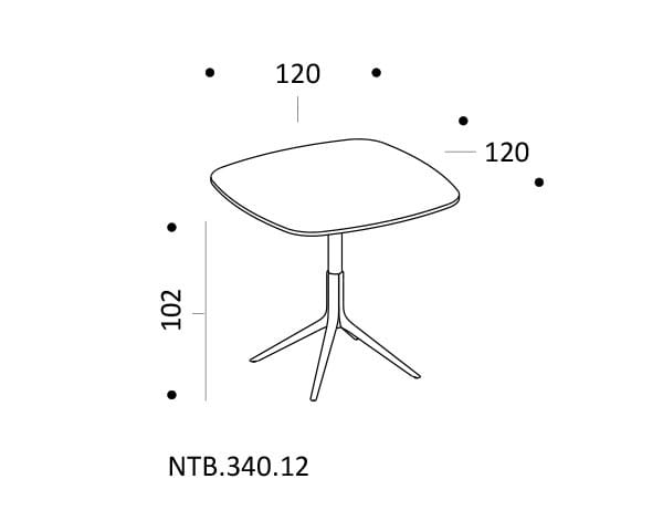 Регулируемый по высоте прямоугольный стол для совещаний с системой кабельной втулки ICF NoTable ARCH-00036629 - Вид №7